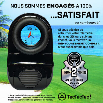 TecTecTec garantie 2 ans 24 mois télémètre laser de golf précision VPRO500 VPRO500S