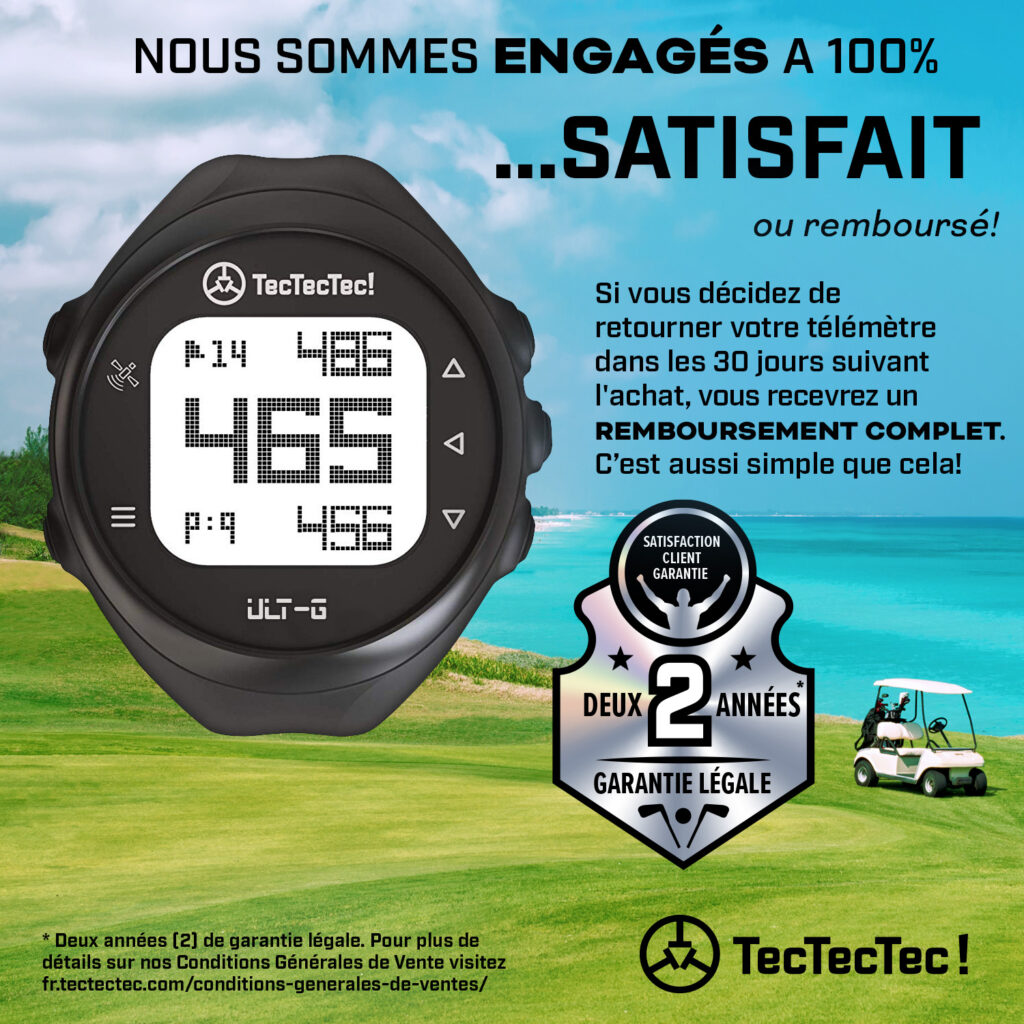Garantie 2 ans TecTecTec ULT-G Montre de golf de précision satellite GPS